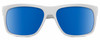 Front View of Costa Del Mar Baffin Unisex Square Designer Sunglasses in Grey/Blue Mirror 58 mm
