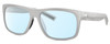 Profile View of Costa Del Mar Baffin Designer Blue Light Blocking Eyeglasses in Matte Light Grey Unisex Square Full Rim Acetate 58 mm