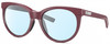 Profile View of Costa Del Mar Victoria Designer Blue Light Blocking Eyeglasses in Matte Plum Purple Silver Ladies Cat Eye Full Rim Acetate 55 mm