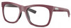 Profile View of Costa Del Mar Caldera Designer Single Vision Prescription Rx Eyeglasses in Matte Plum Purple Silver Unisex Square Full Rim Acetate 55 mm
