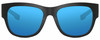 Front View of Costa Del Mar Caleta Unisex Sunglasses Black & Plum Purple/Grey Blue Mirror 55mm
