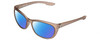 Profile View of Columbia C520S WILDBERRY Designer Polarized Reading Sunglasses with Custom Cut Powered Blue Mirror Lenses in Wildberry Pink Brown Frosted Crystal Ladies Oval Full Rim Acetate 58 mm