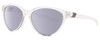 Profile View of NIKE CITY PERSONA DJ Unisex Sunglass Clear Crystal/Grey Silver Flash Mirror 57mm
