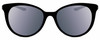 Front View of NIKE ESSENCE CT8234 Unisex Sunglasses Black White/Grey Silver Flash Mirror 56 mm