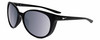 Profile View of NIKE ESSENCE CT8234 Unisex Sunglasses Black White/Grey Silver Flash Mirror 56 mm