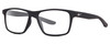 Profile View of NIKE WHIZ EV1160 Designer Single Vision Prescription Rx Eyeglasses in Matte Anthracite Grey White Unisex Rectangular Full Rim Acetate 48 mm