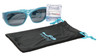 Profile View of JP Jonathan Paul Beverly Women's Fitovers Sunglasses Crystal Blue&Polarized Greywith Included Micro-Fiber Cleaning Drawstring Case