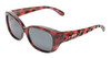 Profile View of JP Jonathan Paul Beverly Fitovers Sunglasses Crystal Red Tortoise&Polarized Grey