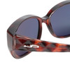 Close Up Detail View of JP Jonathan Paul Beverly Fitovers Sunglasses Crystal Red Tortoise&Polarized Grey