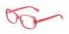 Profile View of Kate Spade DIONNA-035J Designer Progressive Lens Prescription Rx Eyeglasses in Crystal Pink Ladies Butterfly Full Rim Acetate 52 mm
