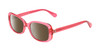 Profile View of Kate Spade DIONNA-035J Designer Polarized Sunglasses with Custom Cut Amber Brown Lenses in Crystal Pink Ladies Butterfly Full Rim Acetate 52 mm