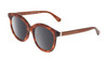 Profile View of Kate Spade LILLIAN-09Q-HA Designer Polarized Sunglasses with Custom Cut Smoke Grey Lenses in Caramel Havana Tortoise Gold Ladies Cat Eye Full Rim Acetate 53 mm