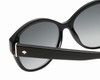 Close Up View of Kate Spade KIERST2-807-Y7 Women's Cat Eye Sunglasses in Black/Grey Gradient 56mm