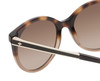 Close Up View of Kate Spade SUN-AMAYA-0XLT Cat Eye Sunglasses Tortoise Beige/Polarized Brown 53mm