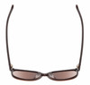 Top View of Kate Spade ALINA-09Q-HA Cat Eye Sunglasses in Crystal Layer/Brown Gradient 55 mm
