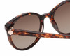 Close Up View of Kate Spade MELANIE Polarized Sunglasses Havana Tortoise Gold/Brown Gradient 52mm