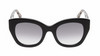 Front View of Kate Spade JALENA-WR7 Cat Eye Sunglasses Black Tokyo Tortoise/Grey Gradient 49mm