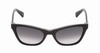 Front View of Kate Spade JOHNETA-7RM Women's Cat Eye Sunglasses Black White/Grey Gradient 51mm