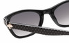 Close Up View of Kate Spade JOHNETA-7RM Women's Cat Eye Sunglasses Black White/Grey Gradient 51mm