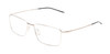 Profile View of Porsche Design P8364 Designer Progressive Lens Blue Light Blocking Eyeglasses in Shiny Gold Black Unisex Rectangular Full Rim Titanium 55 mm