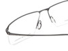 Close Up View of Porsche Design P8736 Unisex Semi-Rimless Designer Reading Glasses in Black 58 mm