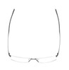 Top View of Porsche Design P8736 Unisex Semi-Rimless Designer Reading Glasses in Black 58 mm
