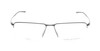 Front View of Porsche Design P8736 Unisex Semi-Rimless Designer Reading Glasses in Black 58 mm
