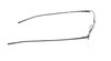 Side View of Porsche Design P8736 Unisex Semi-Rimless Designer Reading Glasses in Black 58 mm