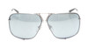 Front View of Porsche Design P8928 Unisex Sunglasses in Palladium Silver/Grey Blue Mirror 67mm