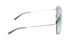 Side View of Porsche Design P8928 Unisex Sunglasses in Palladium Silver/Grey Blue Mirror 67mm
