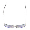 Top View of Porsche Design P8928 Unisex Sunglasses in Palladium Silver/Grey Blue Mirror 67mm
