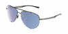 Profile View of Porsche Design P8920 Unisex Pilot Sunglass Gunmetal Grey Black/Blue Mirror 63 mm