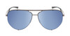 Front View of Porsche Design P8920 Unisex Pilot Sunglass Gunmetal Grey Black/Blue Mirror 63 mm