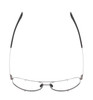 Top View of Porsche Design P8920 Designer Reading Eye Glasses in Satin Dark Gunmetal Grey Black Unisex Pilot Full Rim Metal 63 mm