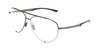 Profile View of Porsche Design P8920 Designer Reading Eye Glasses with Custom Cut Powered Lenses in Satin Dark Gunmetal Grey Black Unisex Pilot Full Rim Metal 63 mm