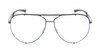 Front View of Porsche Design P8920 Designer Progressive Lens Prescription Rx Eyeglasses in Satin Dark Gunmetal Grey Black Unisex Pilot Full Rim Metal 63 mm