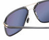 Close Up View of Porsche Design P8934 Unisex Pilot Designer Sunglasses Grey/Polarized Smoke 59 mm