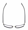 Top View of Porsche Design P8934 Designer Reading Eye Glasses with Custom Cut Powered Lenses in Matte Charcoal Grey Gold Unisex Pilot Full Rim Acetate 59 mm