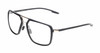Profile View of Porsche Design P8934 Designer Progressive Lens Blue Light Blocking Eyeglasses in Matte Charcoal Grey Gold Unisex Pilot Full Rim Acetate 59 mm