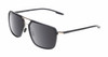 Profile View of Porsche Design P8934 Designer Polarized Sunglasses with Custom Cut Smoke Grey Lenses in Matte Charcoal Grey Gold Unisex Pilot Full Rim Acetate 59 mm