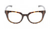 Front View of Wiley-X Ultra Captivate Designer Reading Eye Glasses with Custom Cut Powered Lenses in Gloss Amber Brown Tortoise Havana Black Gold Ladies Panthos Full Rim Acetate 51 mm