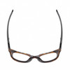 Top View of Wiley-X Ultra Captivate Designer Reading Eye Glasses with Custom Cut Powered Lenses in Gloss Amber Brown Tortoise Havana Black Gold Ladies Panthos Full Rim Acetate 51 mm