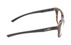 Side View of Wiley-X Ultra Captivate Designer Progressive Lens Prescription Rx Eyeglasses in Gloss Amber Brown Tortoise Havana Black Gold Ladies Panthos Full Rim Acetate 51 mm