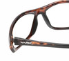 Close Up View of Wiley-X Glory Captivate Designer Reading Eye Glasses in Gloss Amber Brown Tortoise Havana Black Silver Ladies Oval Full Rim Acetate 63 mm