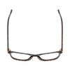 Top View of QUAY Australia Hardwire Mini Designer Reading Eye Glasses with Custom Cut Powered Lenses in Amber Brown Tortoise Havana Gold Unisex Cat Eye Full Rim Acetate 51 mm