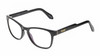 Profile View of QUAY Australia Hardwire Mini Designer Bi-Focal Prescription Rx Eyeglasses in Gloss Black Gold Unisex Cat Eye Full Rim Acetate 51 mm