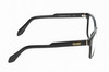 Side View of QUAY Australia Hardwire Mini Designer Progressive Lens Blue Light Blocking Eyeglasses in Gloss Black Gold Unisex Cat Eye Full Rim Acetate 51 mm