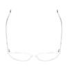 Top View of QUAY Australia All Nighter Cat Eye Blue Light Reading Glasses Clear Crystal 55mm