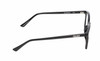 Side View of QUAY Australia Blueprint Unisex Blue Light Reading Glasses in Black Silver 51 mm