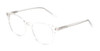 Profile View of QUAY Australia Blueprint Designer Single Vision Prescription Rx Eyeglasses in Clear Crystal Silver Unisex Round Full Rim Acetate 51 mm